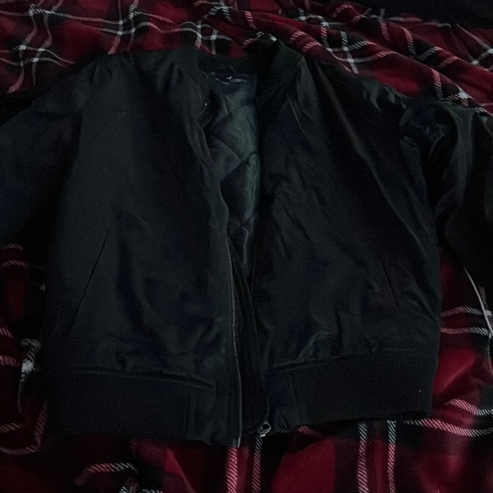 black puffer jacket